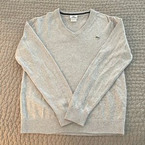 Men’s Lacoste Cotton VNeck Sweater